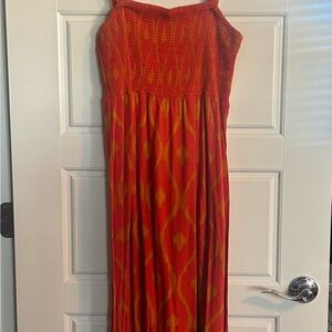 Elegant Red and Orange Women's Dress